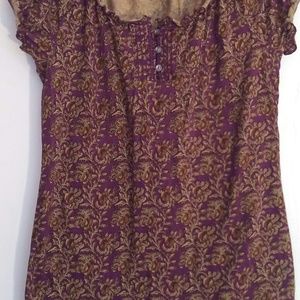 Ralph Lauren Ladies Cotton Top short sleeve  sz M